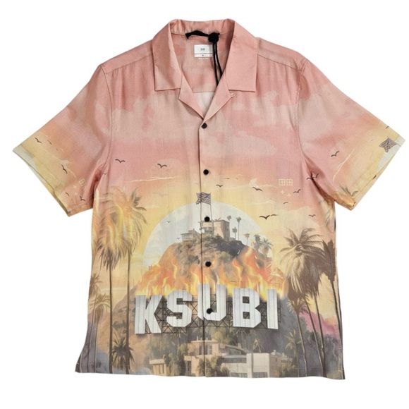 KSUBI Hills Resort Shirt Short Sleeve Button Down Men’s Size M Medium NWT - Picture 1 of 10